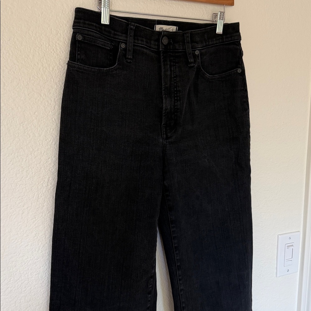 Madewell The Perfect Vintage Wide Leg Jean High Waist Black - Picture 4 of 9